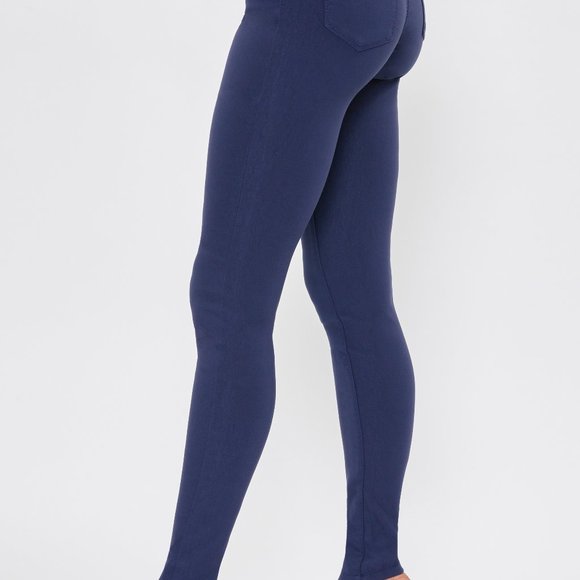 YMI Women's Hyperstretch Midrise Skinny Navy S - Picture 2 of 3